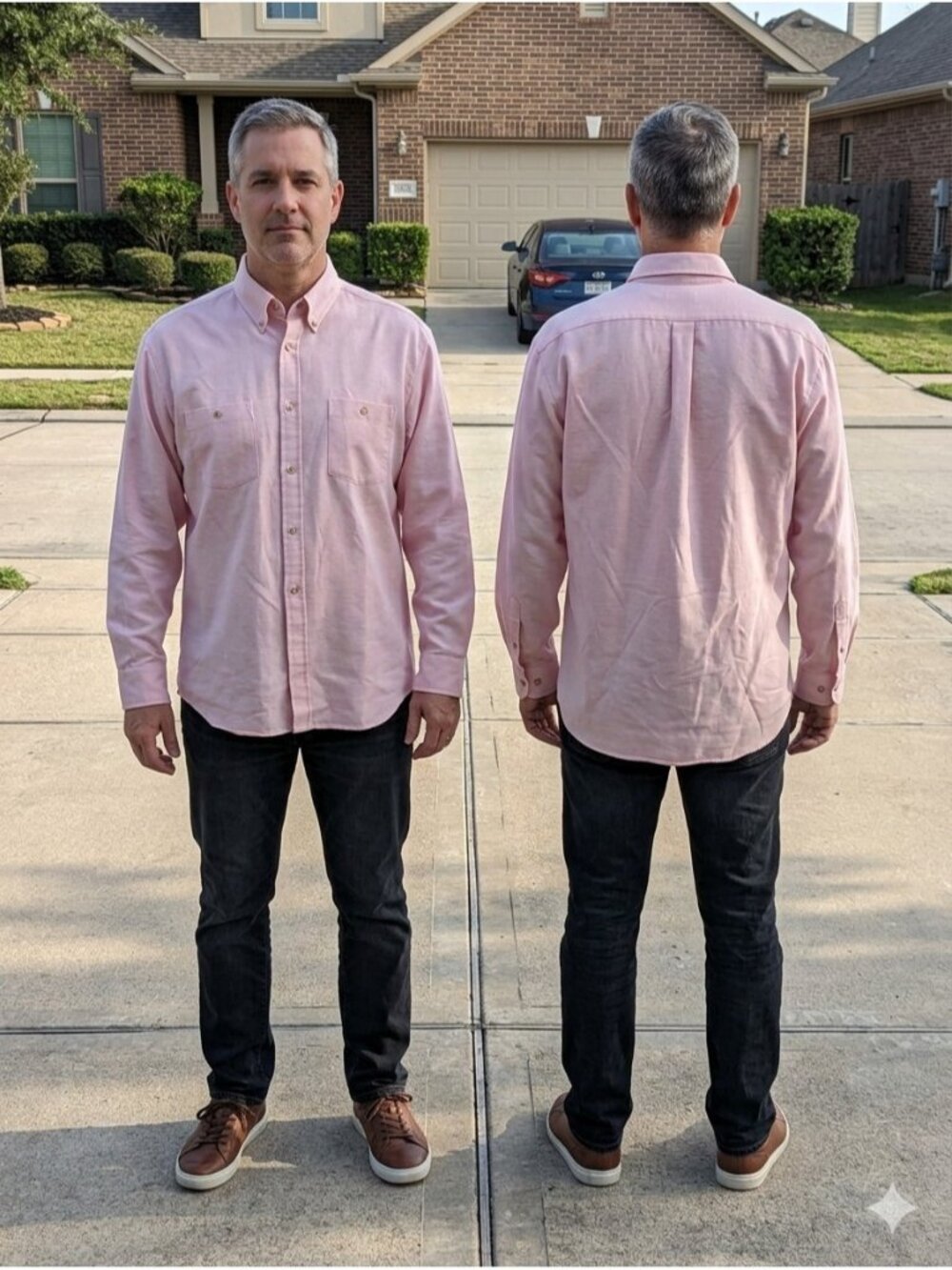 Vintage Par Four Sportswear Pink Oxford Shirt XL 80s Made in USA Button Down Men